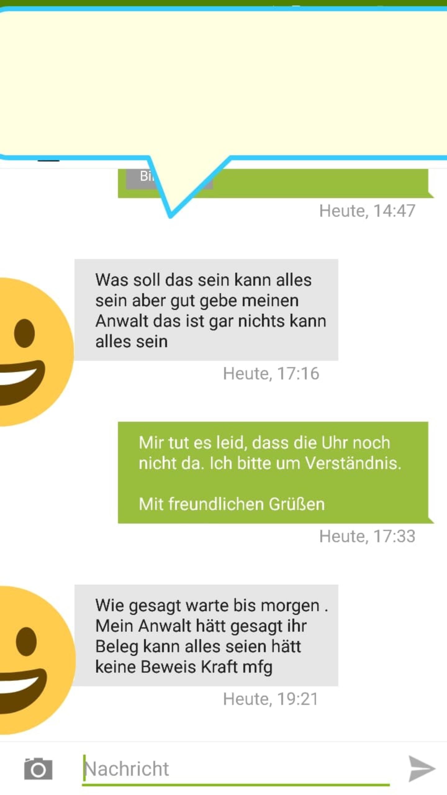 Anzeige wegen Nötigung/Drohung? Polizei, Betrug)