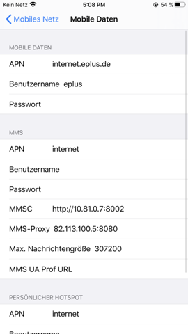 Apn Einstellungen Aldi Talk Technik Handy Smartphone