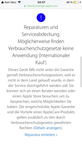 Apple Garantie bei Kauf auf Amazon? (Betrug)