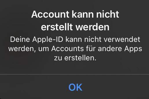 Apple-ID Anmeldung in Apps?