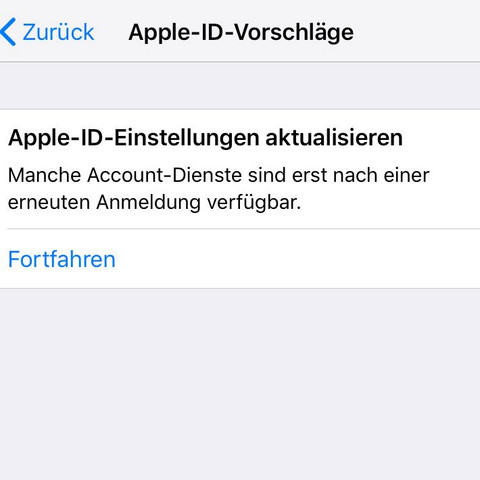 Apple aktualisieren der Apple id Einstellung  - (Handy, Apple, Einstellungen)
