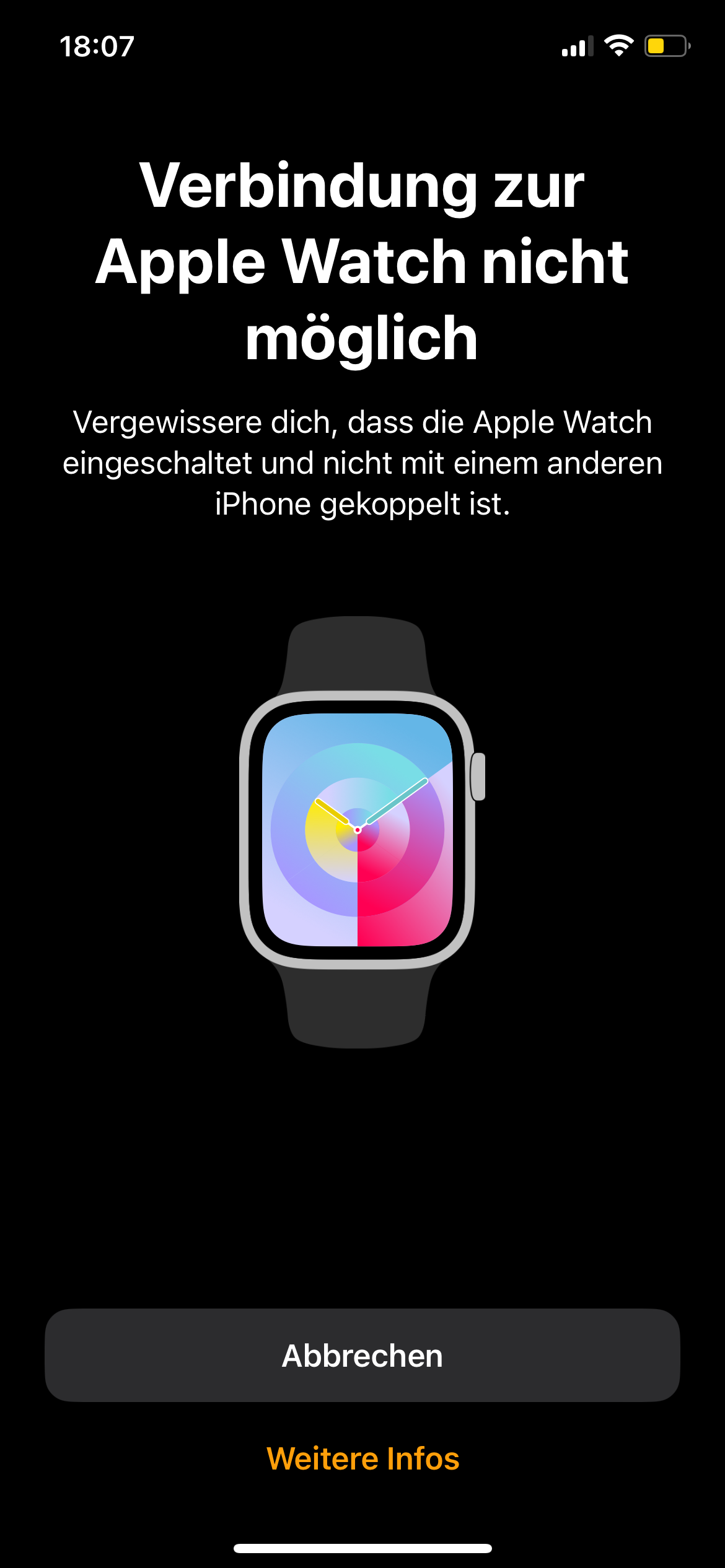Apple Watch koppeln geht nicht? (iOS)