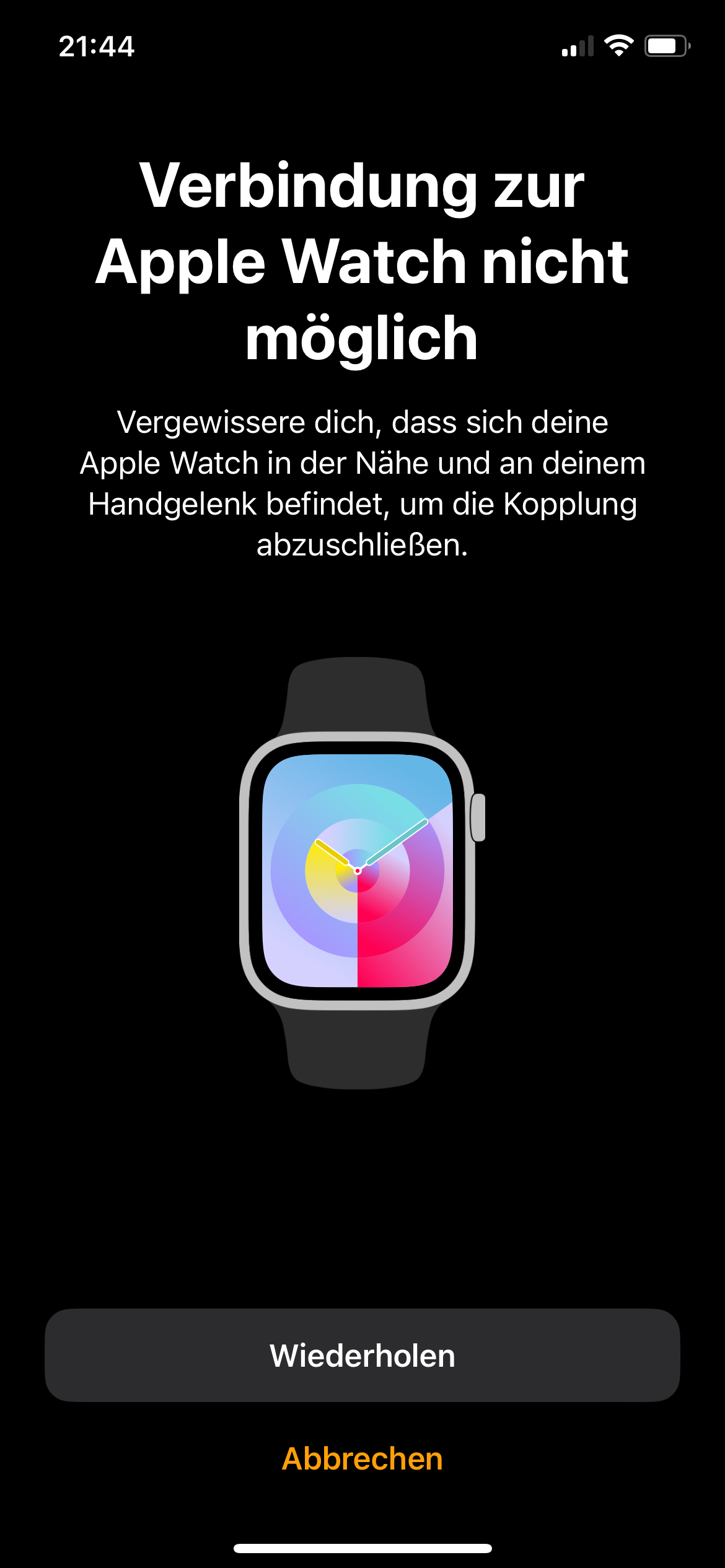 Apple Watch lässt sich nicht verbinden? (Handy)