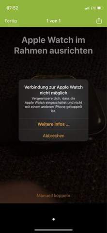 Apple Watch lässt sich nicht verbinden/koppeln?