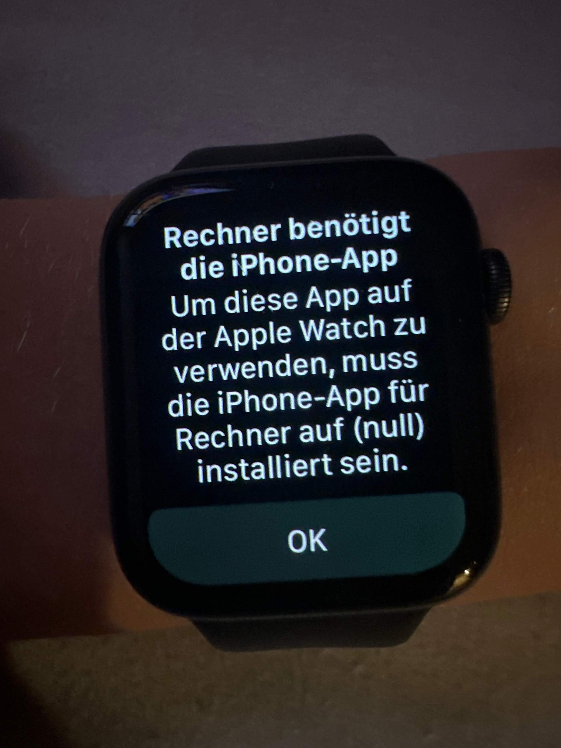 Apple Watch zeigt Fehlermeldung? (App, iOS)
