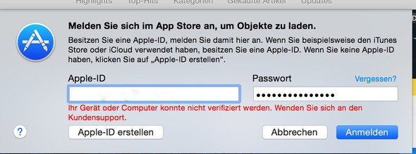 Dieser Satz taucht immer auf. - (Apple, Macbook, App Store)