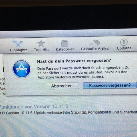 Nach 2x Passwort eingeben - (Apple, App Store, Apple ID)