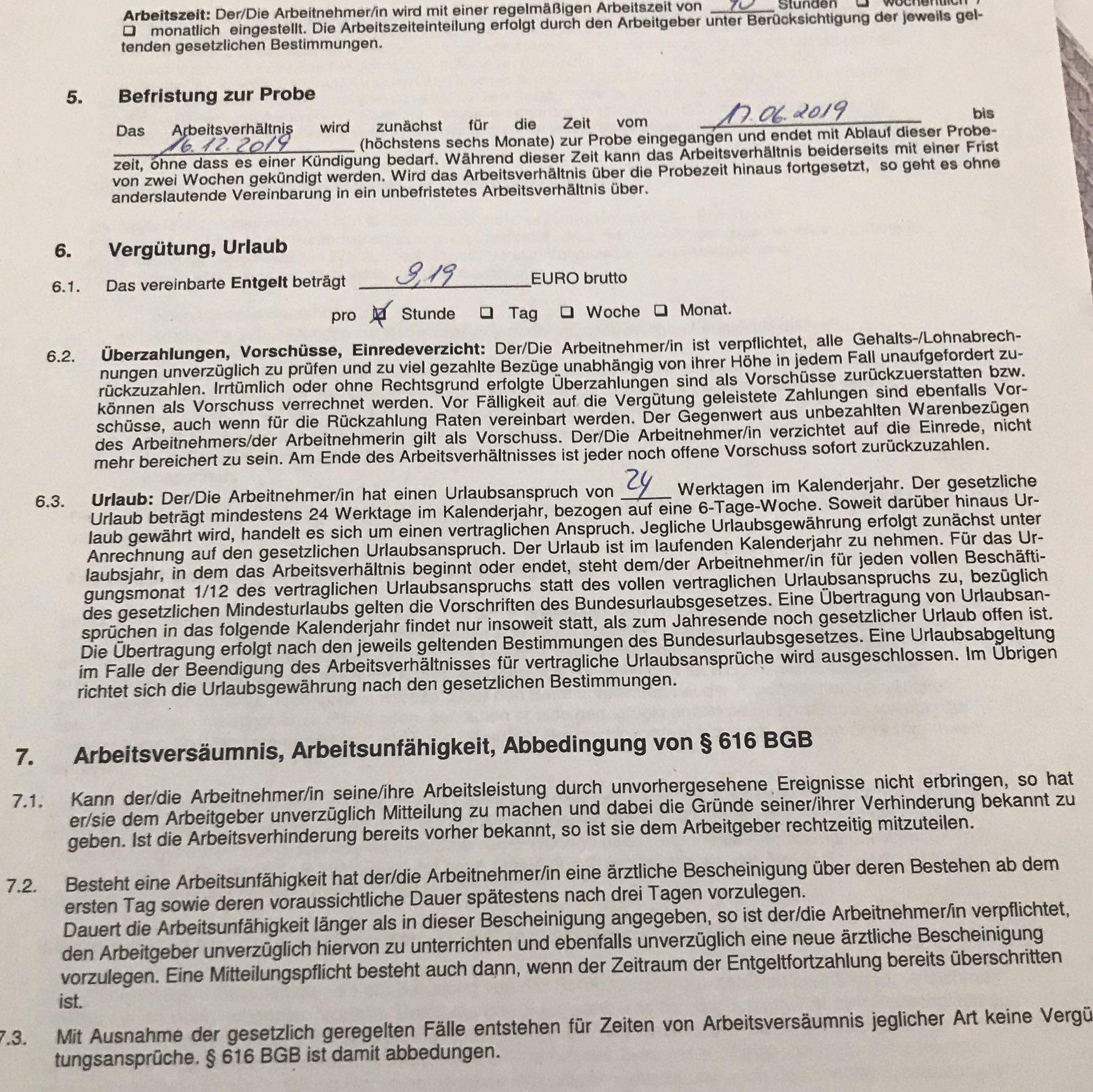 Arbeitsvertrag,Kündigung? (Arbeit, Job, Arbeitsrecht)