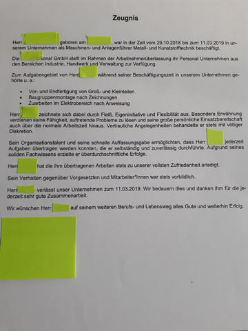 Arbeitszeugnis solides fachwissen Arbeitszeugnis solides fachwissen