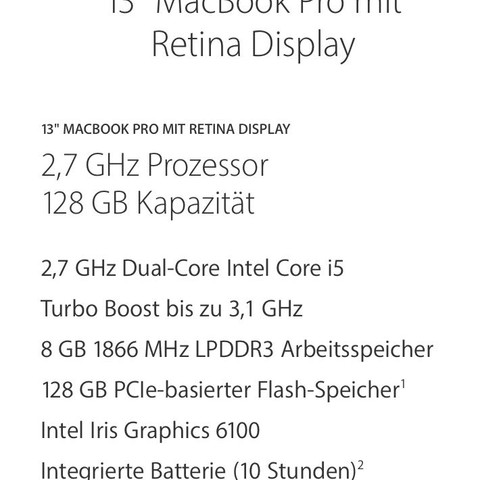 MacBook Pro 1450€ - (Apple, Studium, Notebook)