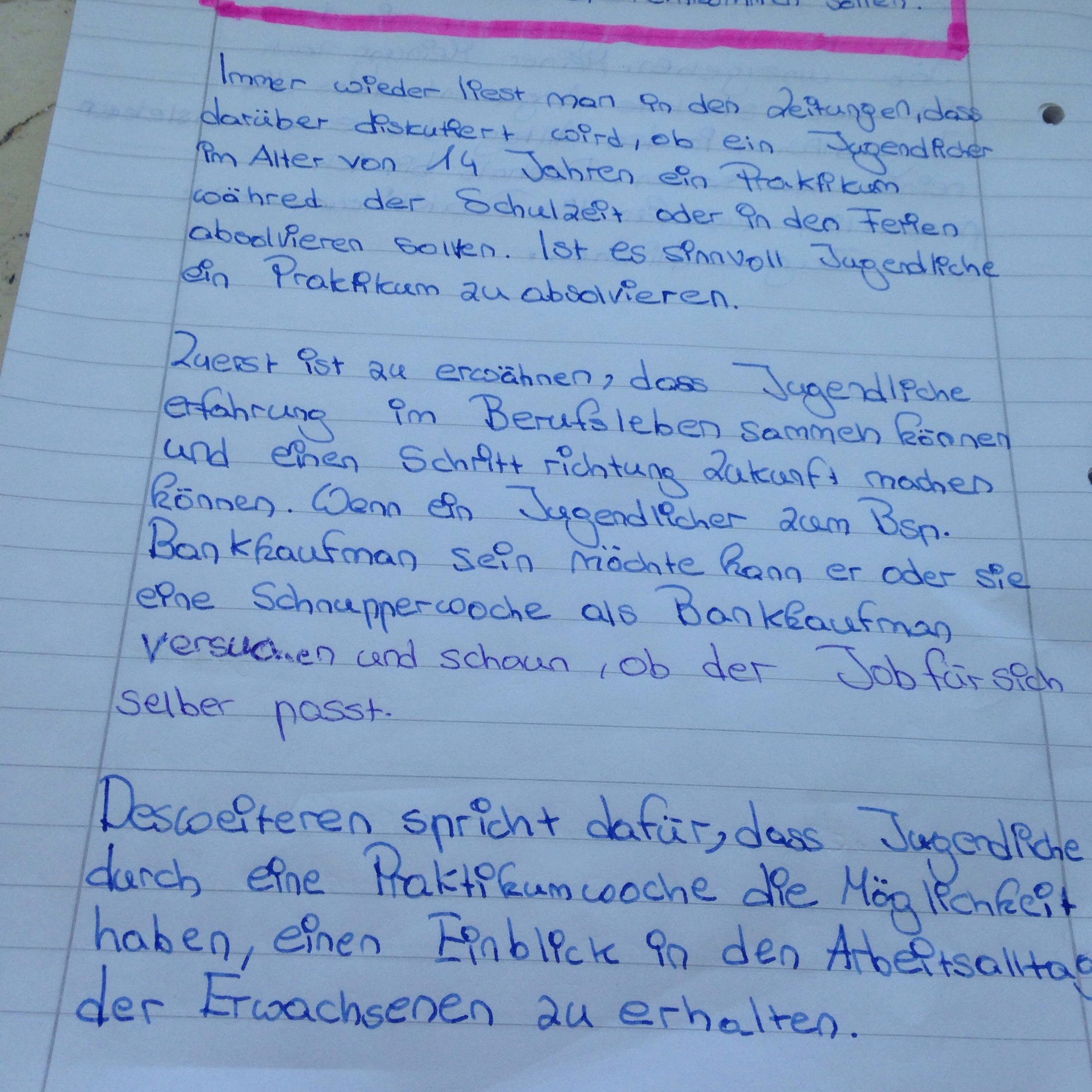 Argumentation Benoten? (Schule)