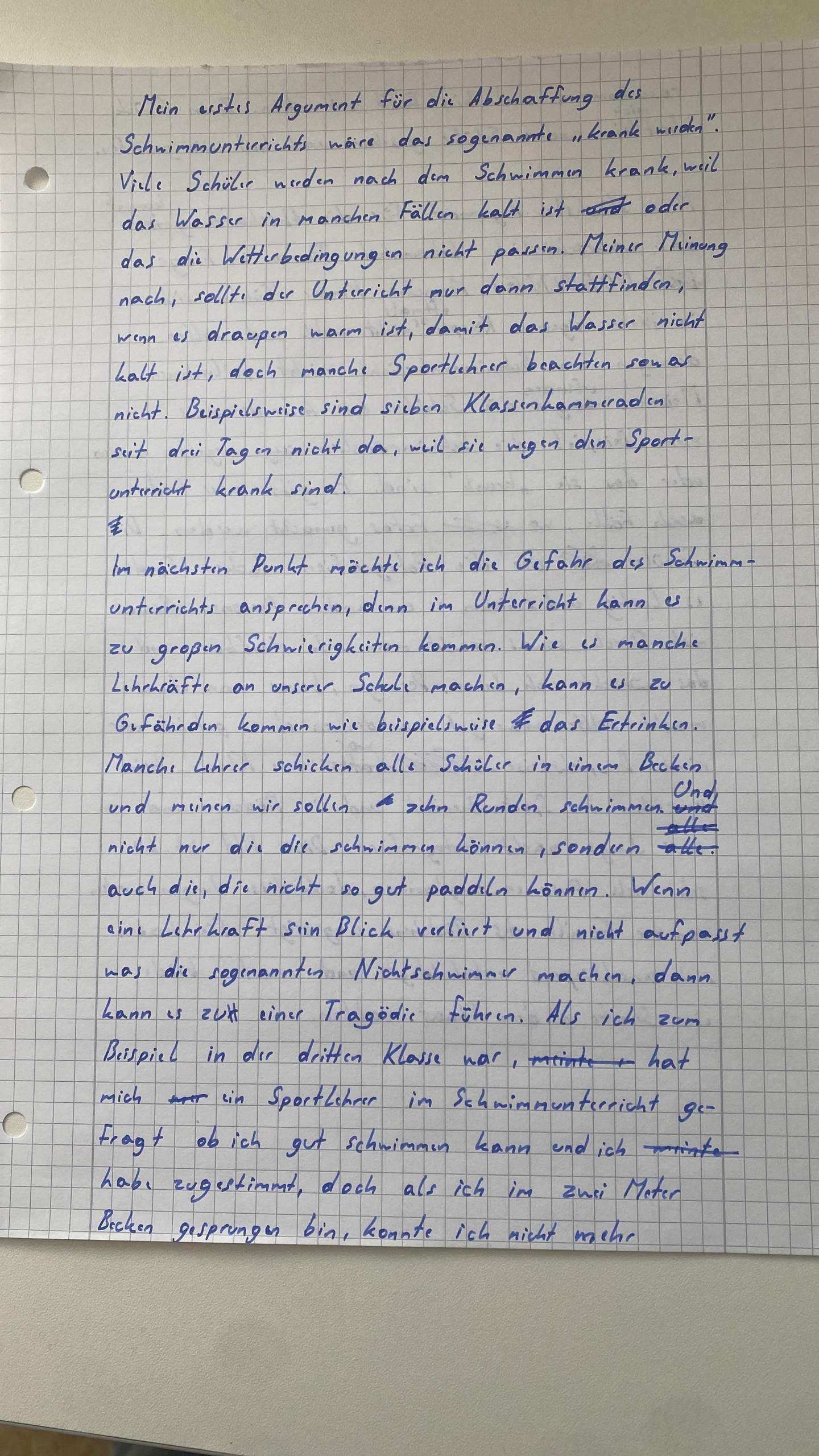 Argumentation klasse 8? (Lernen, Erörterung)