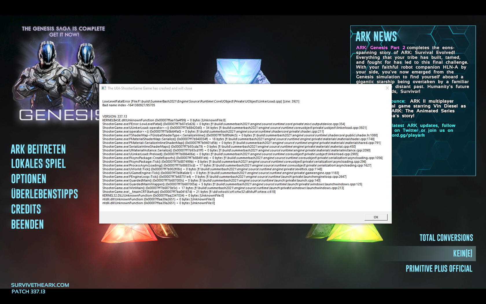 Ark Fehlermeldung Computer Technik Spiele Und Gaming Ark Fehlermeldung Computer Technik Spiele Und Gaming