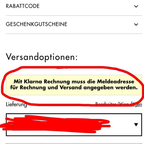 asos auf rechnung geht nicht