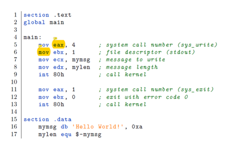 Static Data Section Assembly Code Assembler verstehen section .data? (Computer, Informatik ...