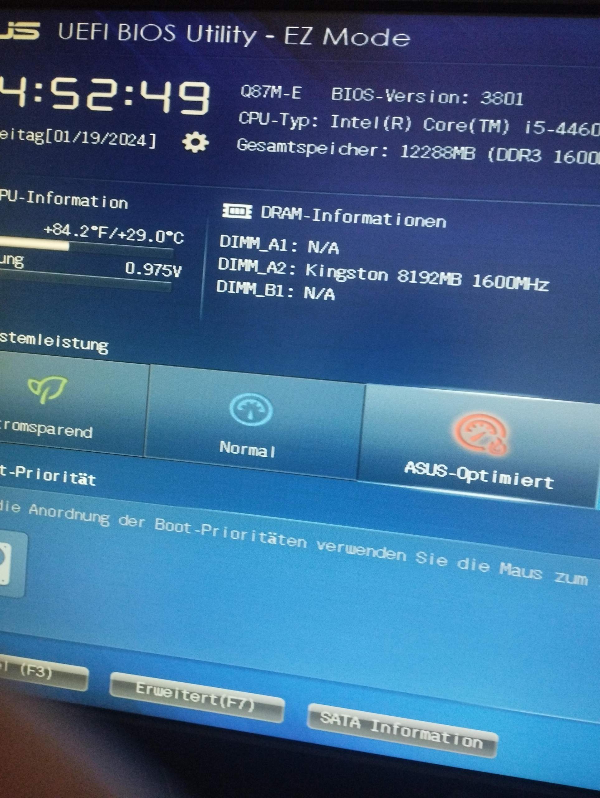 Asus optimierter Modus in bios? (Gaming PC, CPU, Prozessor)