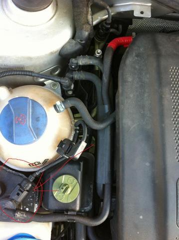 Foto von dem Teil und angebissen Schlauch - (Auto, Audi A3 8L)