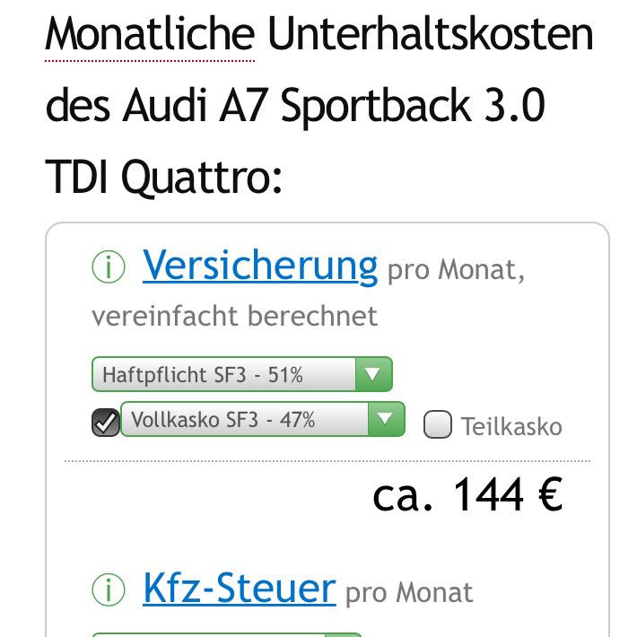 Audi 11 Unterhalt Auto Und Motorrad Gutefrage Net Versicherung