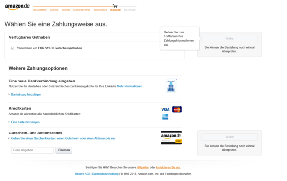 Jetzt ist der Button grau - (Amazon, Bestellung)