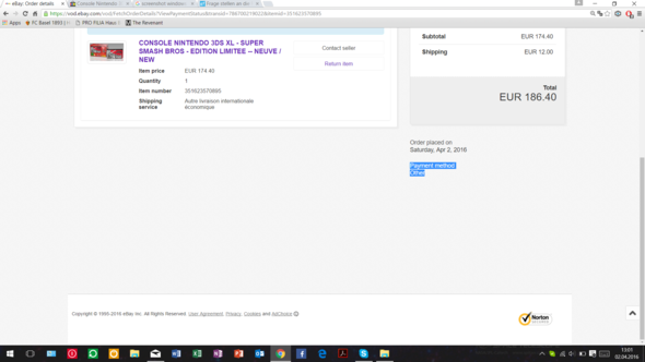 Auf Ebay Ein Nintendo Unter Der Zahlungsart Other Bestellt Was Ist Das Kauf Stornieren