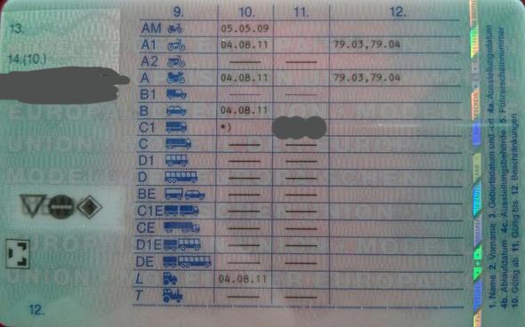 Auf einmal Motorradschein? Oder Missverständnis mit neuem Führerschein