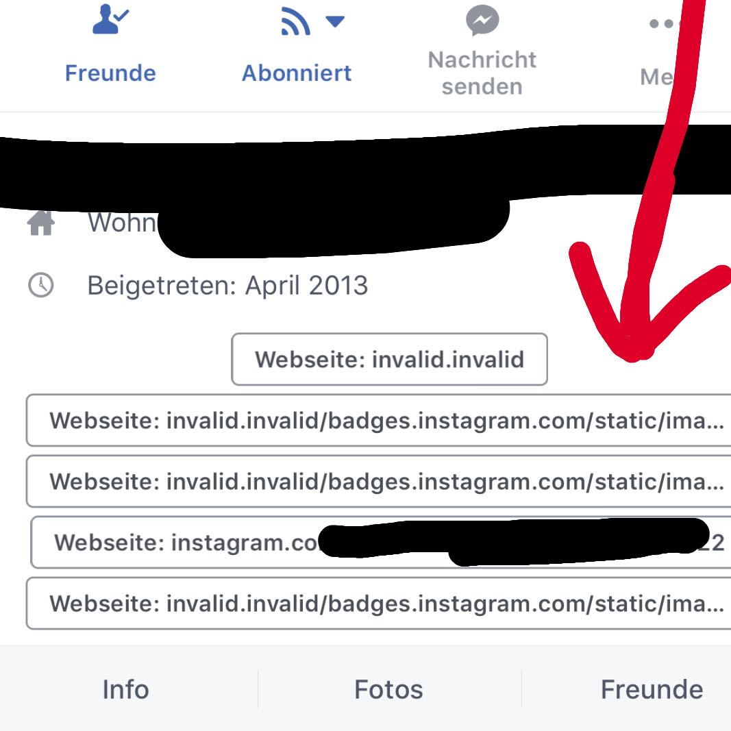 Auf Facebook Profil Instagram Buttons Hinzufugen