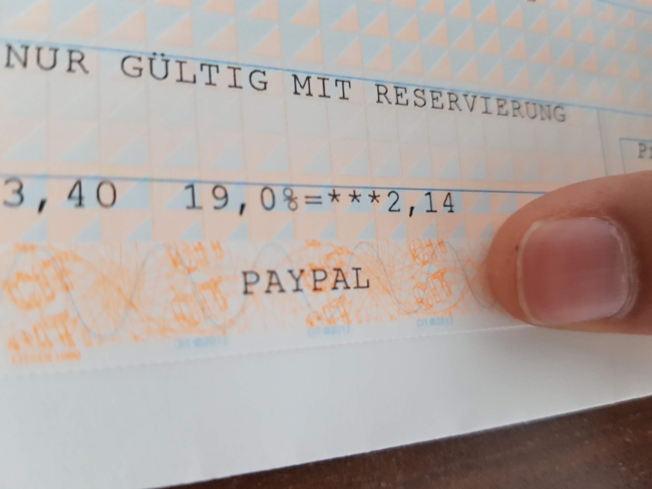 Auf meinem DB Ticket steht Europa Sparpreis Nur gültig mit Reservierung
