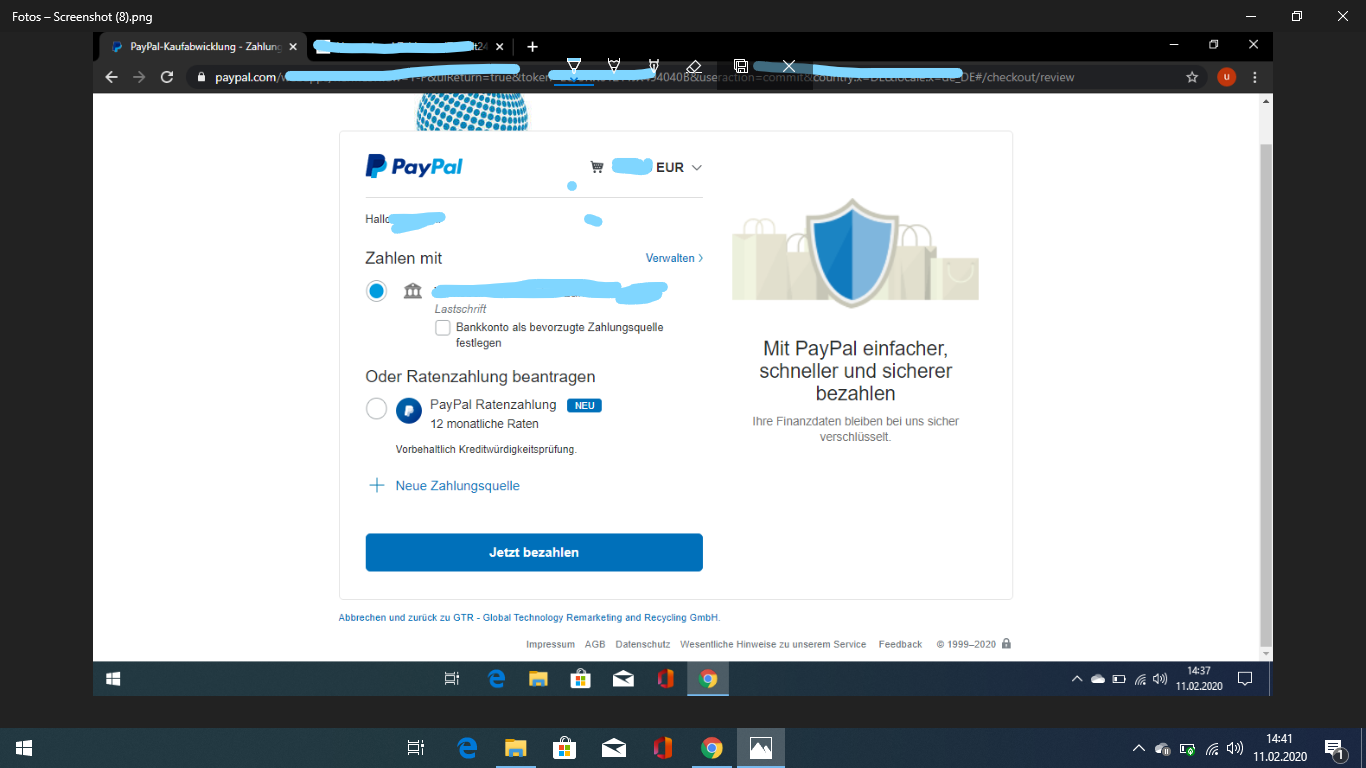 Auf rechnung kaufen mit paypal? Geld, Webseite)