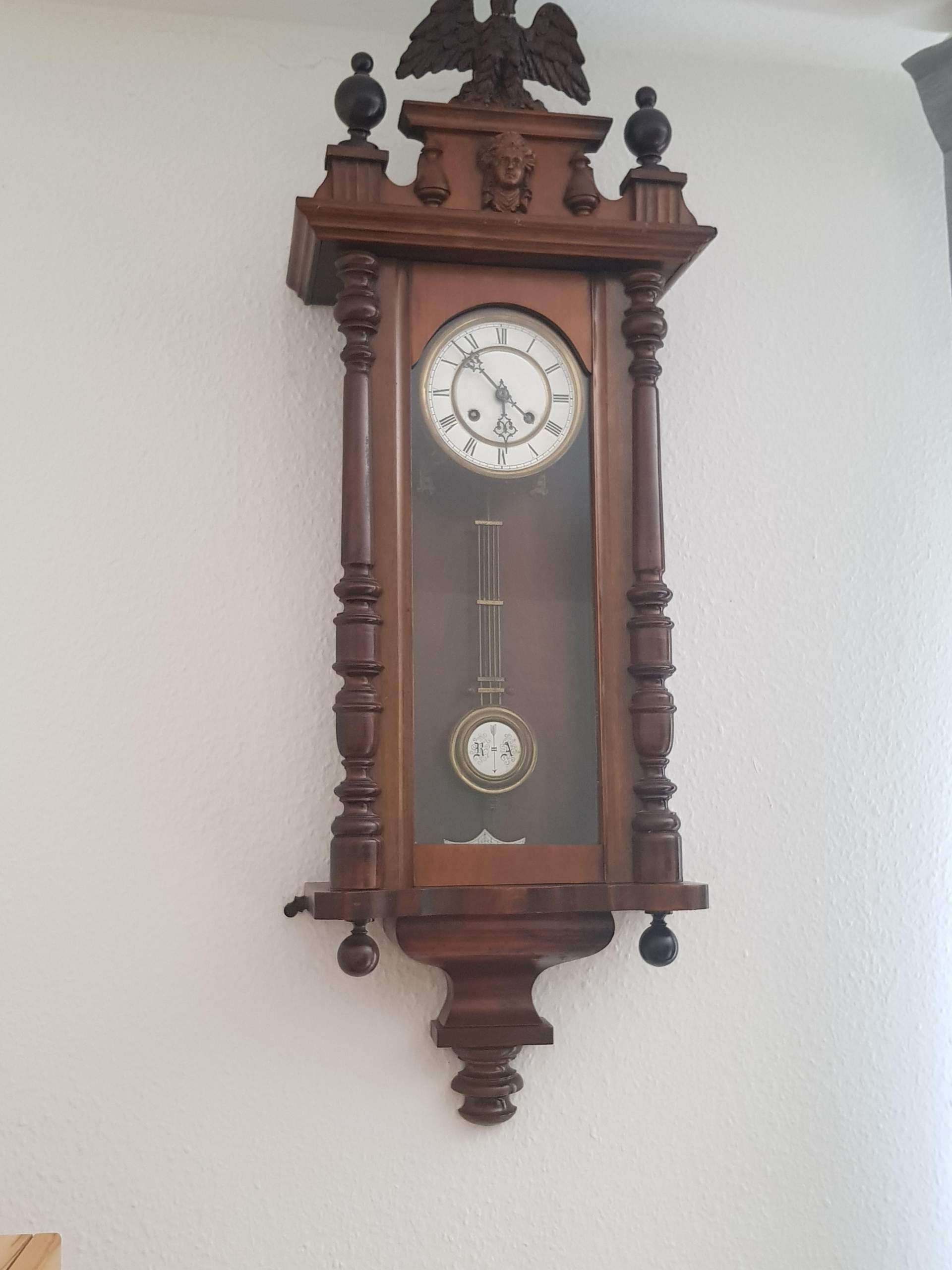 Pendel Uhrwerk Aufziehen Uhr Aufziehen Wanduhr Gong Einstellen