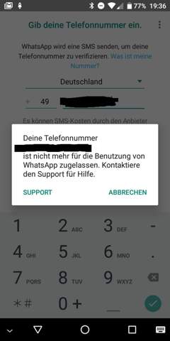 Auf WhatsApp gesperrt worden was tun?