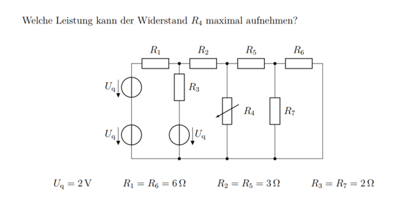 Schaltung physik Aufgabe in Physik/Elektrotechnik Leistungsanpassung bei gemischter