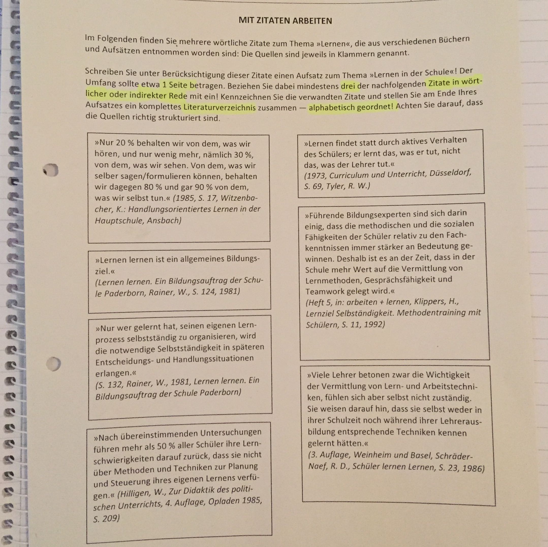 Aus Zitaten Einen Aufsatz Schreiben Schule Deutsch Zitat Aus Zitaten Einen Aufsatz Schreiben Schule Deutsch Zitat