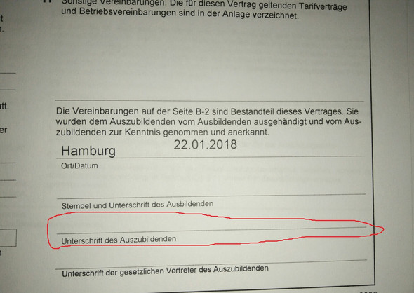 Wer Muss Den Ausbildungsvertrag Unterschreiben