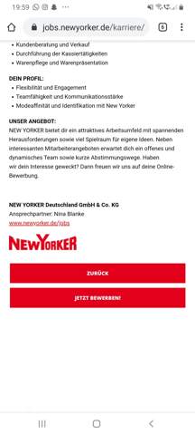 Aushilfsjob Bei New Yorker 450 Euro Job