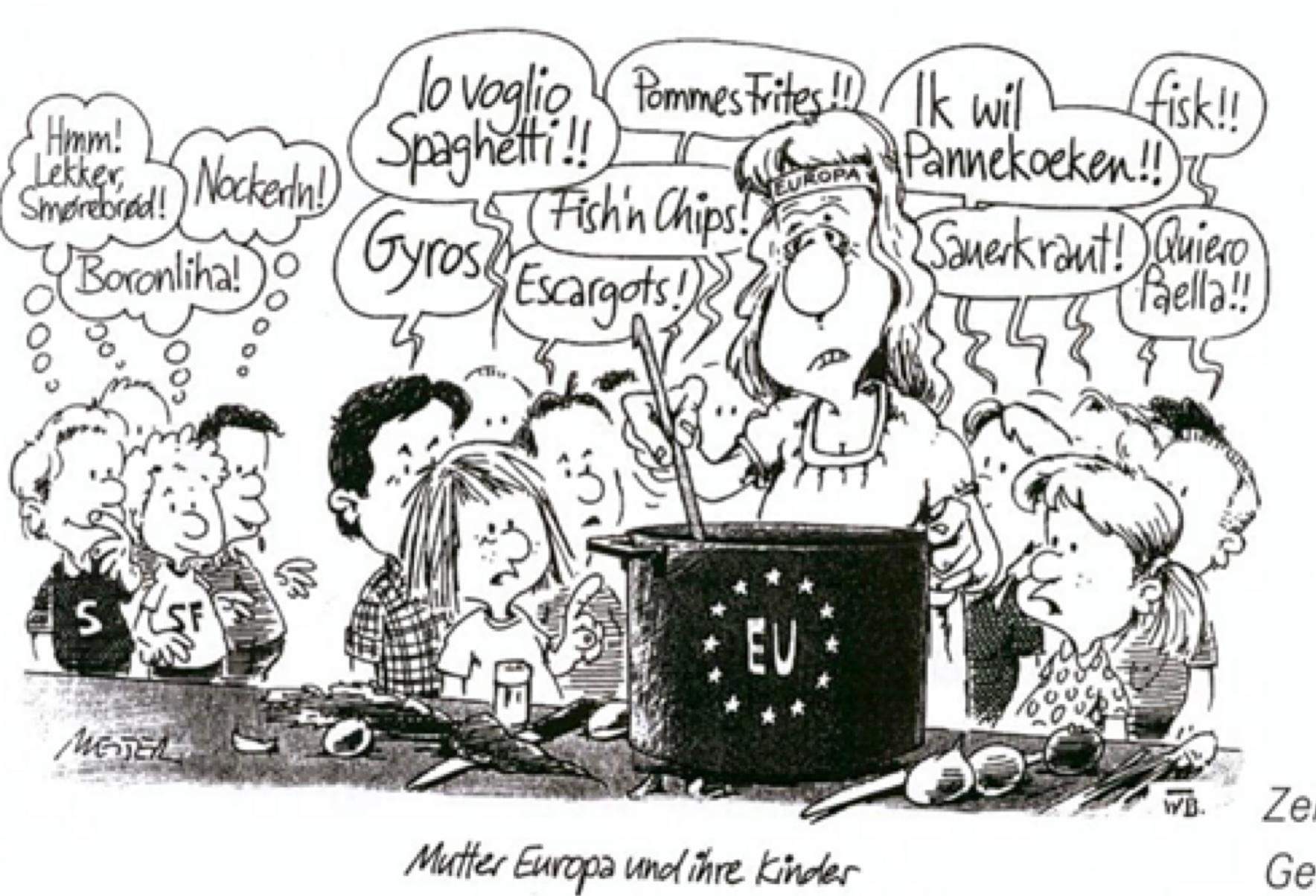 Aussage der Karikatur? (Politik, Europa, Europäische Union)