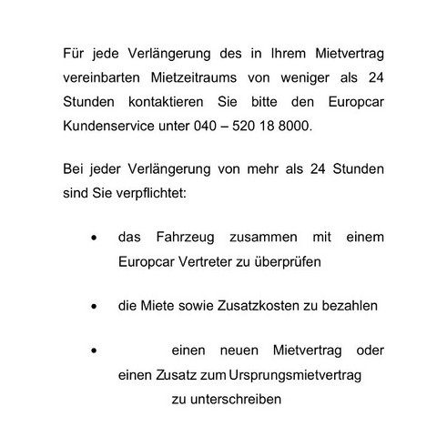 Auto Bei Europcar Ohne Unterschrift Verlangert Recht Auto Und Motorrad Schaden
