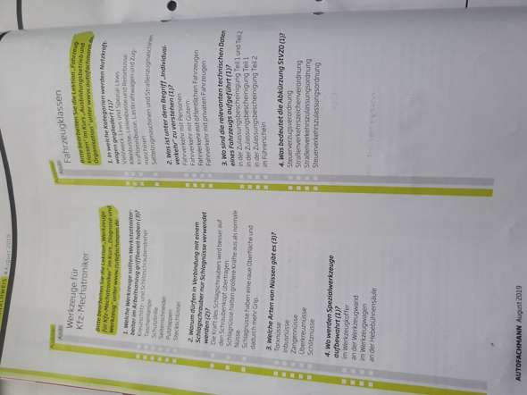 Autofachmann Losungen 1 Lehrjahr Ausbildung Kfz