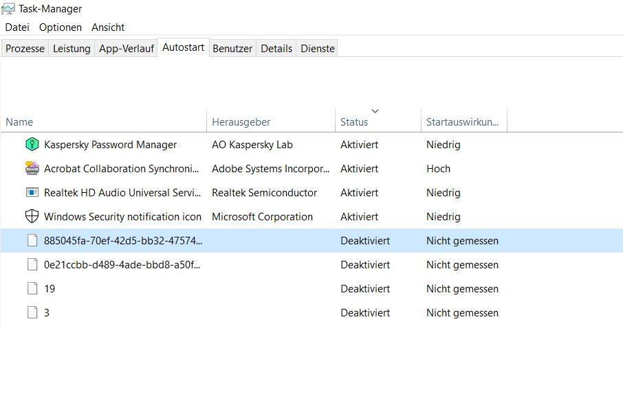 Autostart Programm? (Malware)