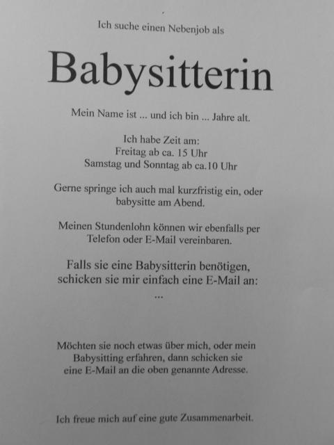 Bewerbung Babysitter Vorlage Twentetrailriding