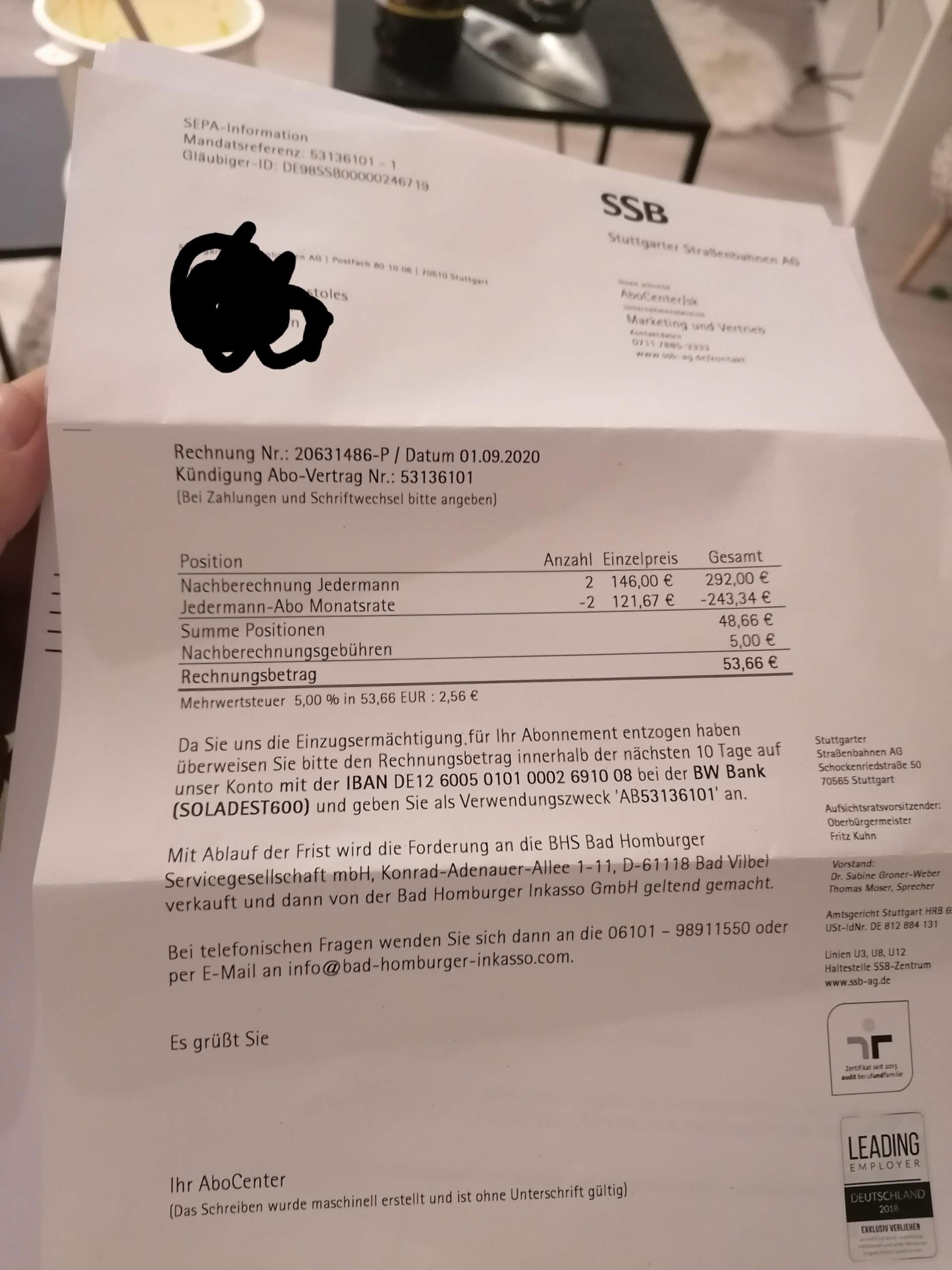 Bad homburger Inkasso? (Recht, Anwalt)