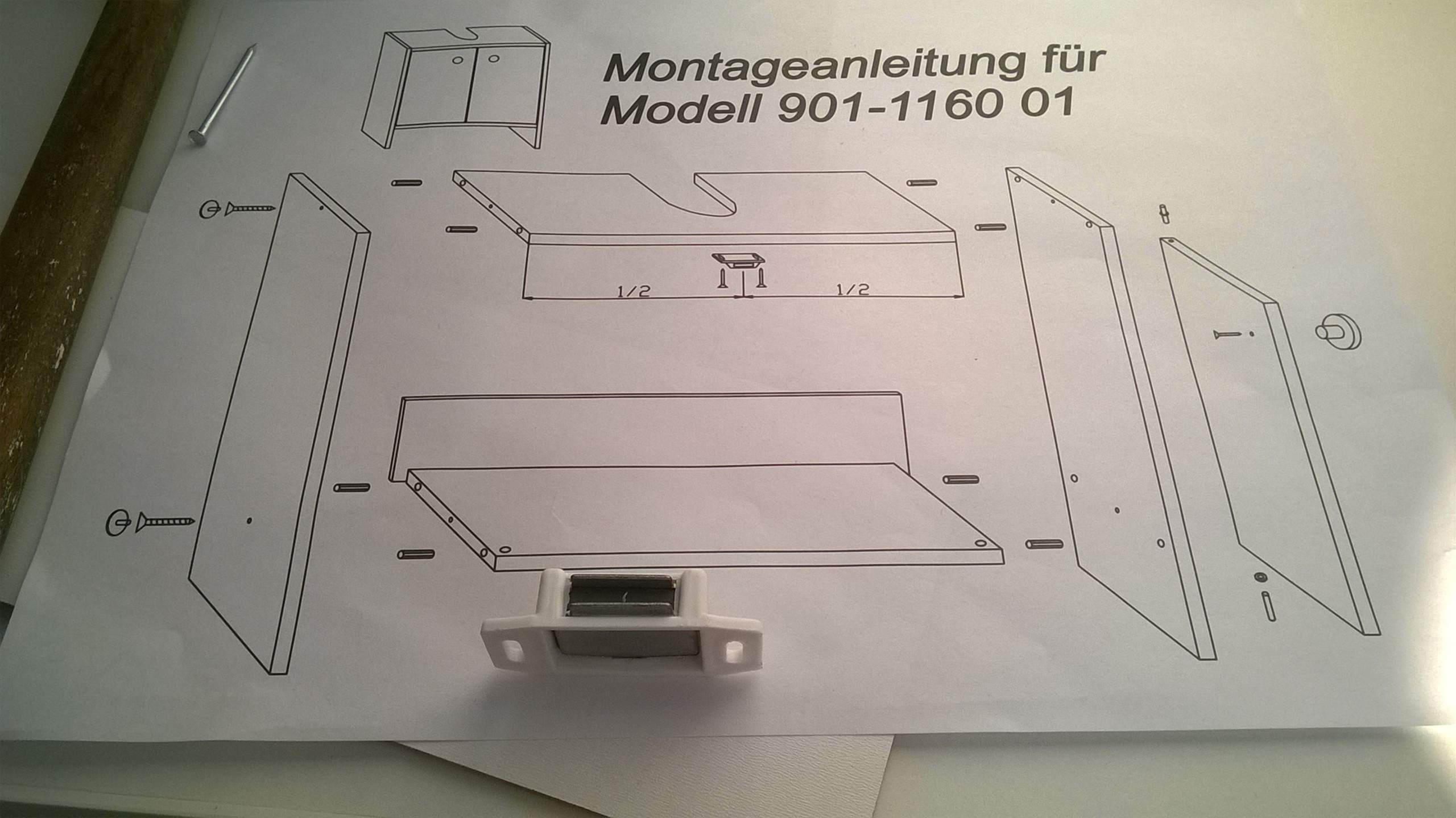 Badezimmer / waschbeckenunterschrank aufbauen? (Roller, Schrank, Montage)