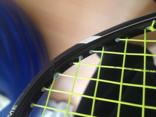 Riss von innen - (Sport, Reparatur, Badminton)
