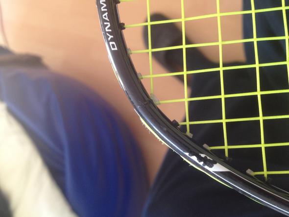 Riss von der Seite  - (Sport, Reparatur, Badminton)