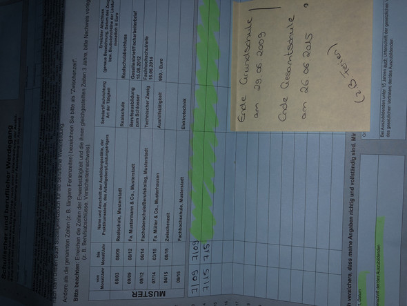 Bafog Anlage 1 Zu Formblatt 1 Schule Studium Wissen