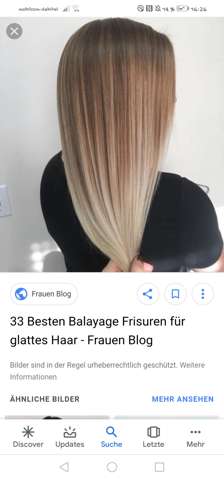 Balayage Bei Glatten Haaren Haare Beauty Frisur