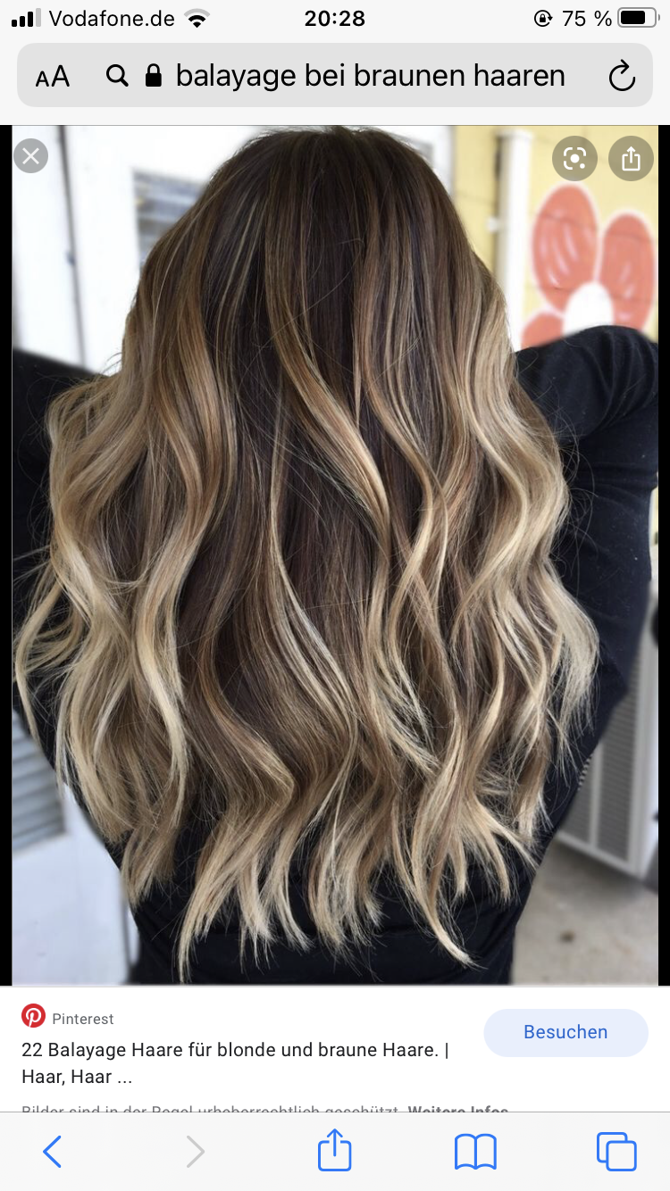 Strähnen dunkelbraune haare mit Von Hellbraun