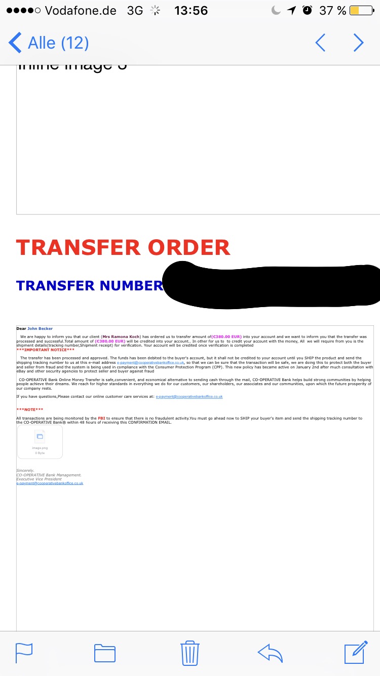 Bank Will Versand Beleg Haben Ebay London