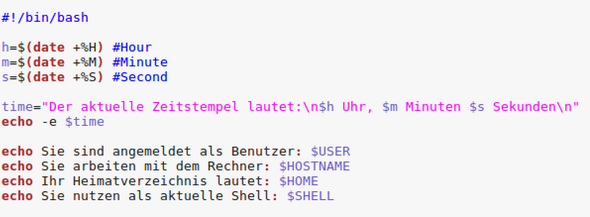 bash Shell at Befehl mit Skript Computer Technik Technologie 