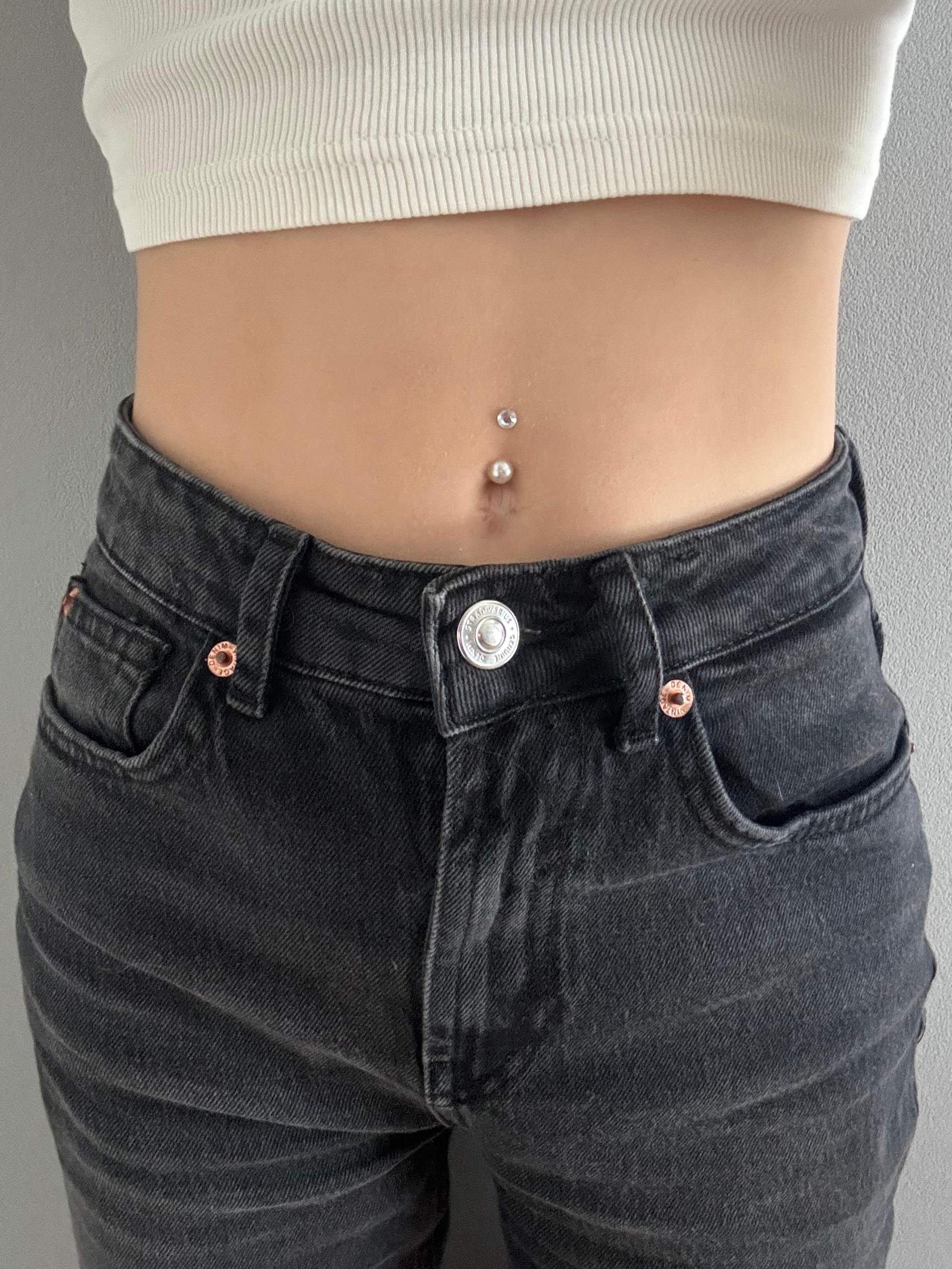 Schwangerschaftspiercing Bauchnabel Piercing Stab Bioplastik - Foto 11