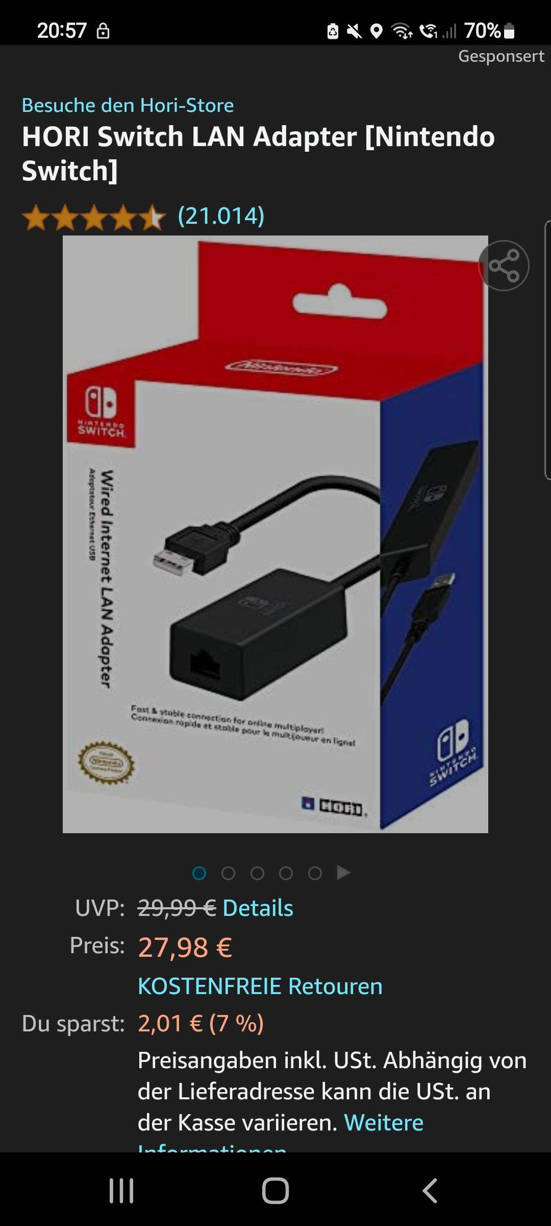 Baucht man denn Nintendo LAN Adapter für die switch? (Nintendo Switch)